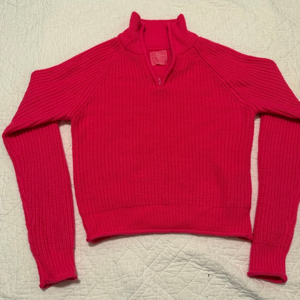 Vibrant Pink Turtleneck Sweater
